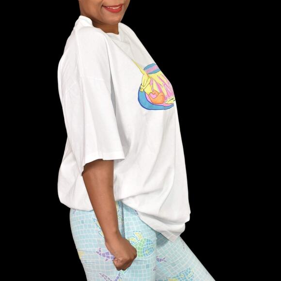 Vintage Tweety Bird Tee Warner Bros T Shirt Graphic White Cotton Crew Neck XXL - Picture 15 of 15